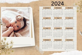 design high quality professional layout for calendar, journal design