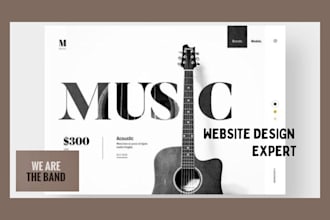 do music website, podcast website,musician website, dj website with music player