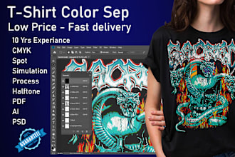 cmyk, simulation, and sport color separation for screen printing