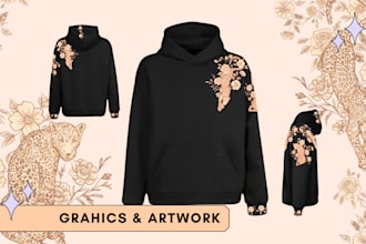 create custom graphic artwork for clothing, packaging, branding