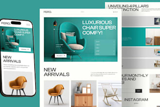 luxury furniture shopify, luxury squarespace website, furniture shopify