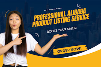 do professional alibaba product listing at a low rate