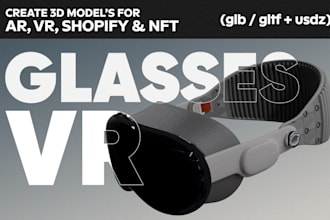 design usdz, glb, gltf 3d model for ar, VR, shopify, nft