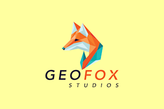 design modern low poly geometric logo