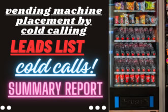 find vending machines placement locations by cold calling