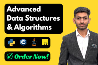 do advanced data structures and algorithms in python, java, cpp or javascript