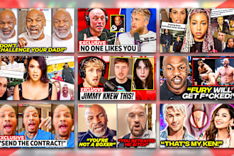 make celebrity and mma niche thumbnails