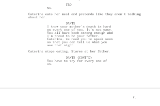write a movie script or screenplay for your short film