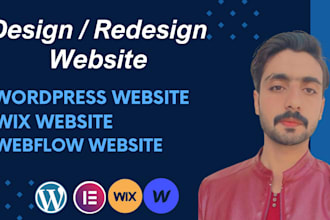 design or redesign webflow wix wordpress websites