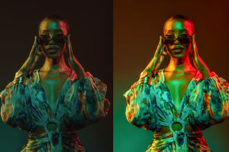 do high end beauty retouch and model color correction