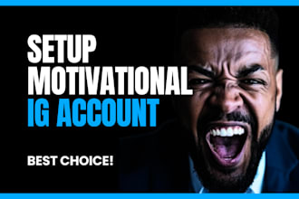 setup instagram motivational page