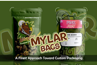 do mylar bags, pouch, weed and food packaging design