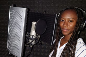 record a female voice over in portuguese