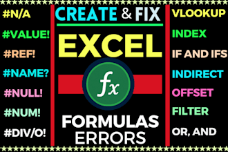 create and fix excel and google spreadsheet formulas, errors