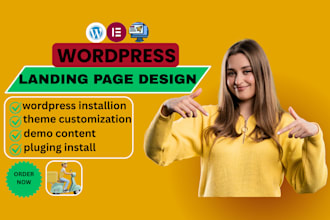 do landing page design or wordpress landing or squeeze page