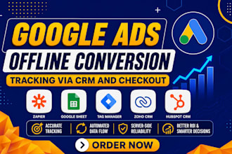 set up google ads offline conversion tracking via CRM and checkout