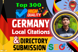 do 300 live german local citations backlinks for germany local seo