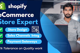 setup profitable shopify website or shopify store design