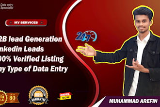 do b2b lead generation and data entry in low price