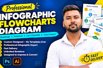 design custom infographics, roadmap, timeline, flowchart and diagrams
