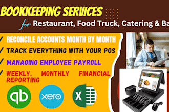 do bookkeeping for restaurant food truck catering grocery businesses