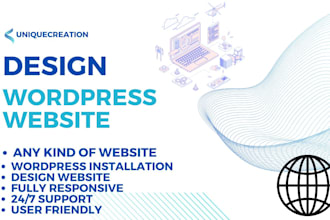 design wordpress and ecommerce website on hostinger godaddy bluehost