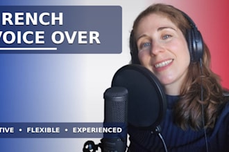 record an english voice over with a french accent