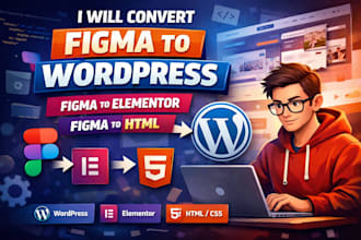 convert figma to wordpress, figma to elementor, figma to HTML