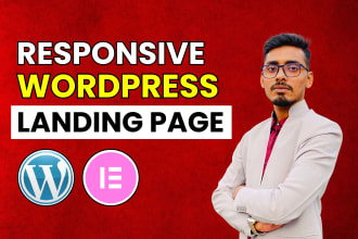 design wordpress landing page or one page website with elementor pro