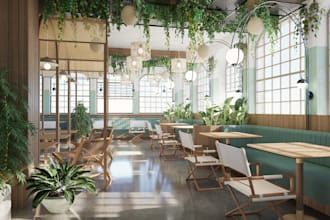 create your restaurant, cafe, night club interior design