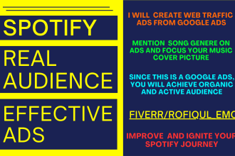 create advertisements to promote your spotify music