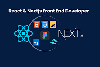 be a frontend developer, reactjs and nextjs with tailwind CSS, typescript