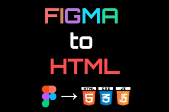 convert figma to HTML, PSD to html, PDF to HTML