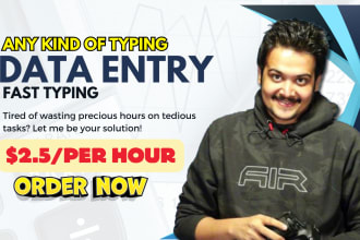 do fast typing excel data entry, retyping images, PDF and word typing