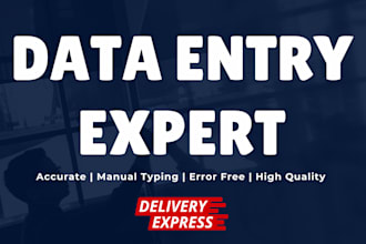do data entry, data scraping, copy paste or excel job fast