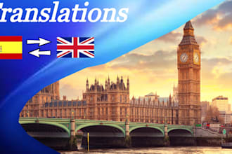 translate or transcribe, english to spanish and viceversa