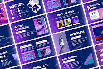 design a modern pitch deck and investor presentation