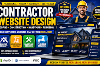 design a modern roofing contractor and construction company website