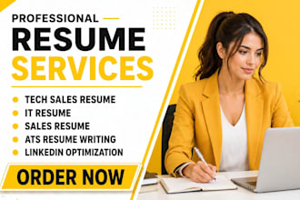 write professional tech sales resume, IT CV, cover letter and linkedin profile