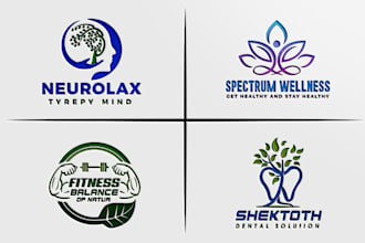 provide unique natural yoga health wellness or holistic and massage logo