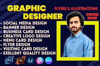 be your graphic artist and logo maker, flyers, illustrations