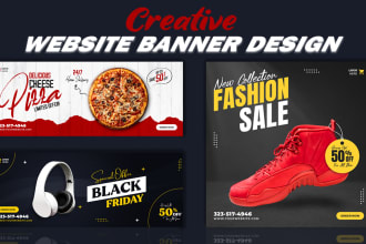 design shopify store banner design and online store banner design