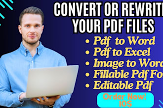 do pdf conversion, pdf to word or excel