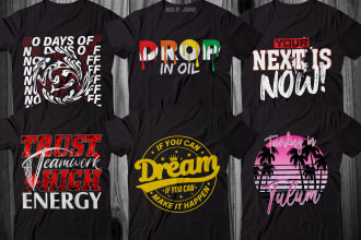 do custom typography t shirt design and graphic t shirt design