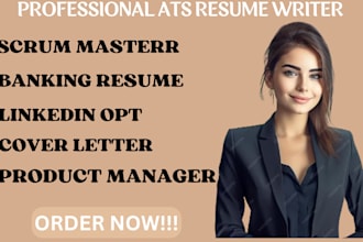 do a professional scrum master resume writing, cv, cover letter and linkedin