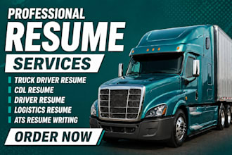 write professional truck driver resume and cdl CV optimization