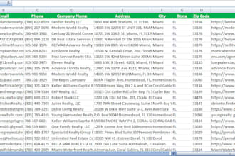 provide real estate agents, realtors emails list