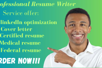 write and upgrade your resume, medical resume, cover letter,