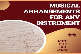 make the musical arrangements for your songs with the instruments you need