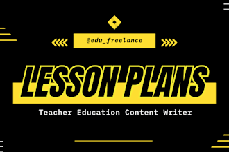 create high quality educational lesson plans